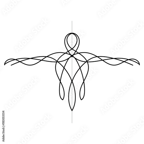 the silhouette of the body
