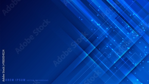 Modern abstract gradient blue background with overlapping transparent geometric shapes