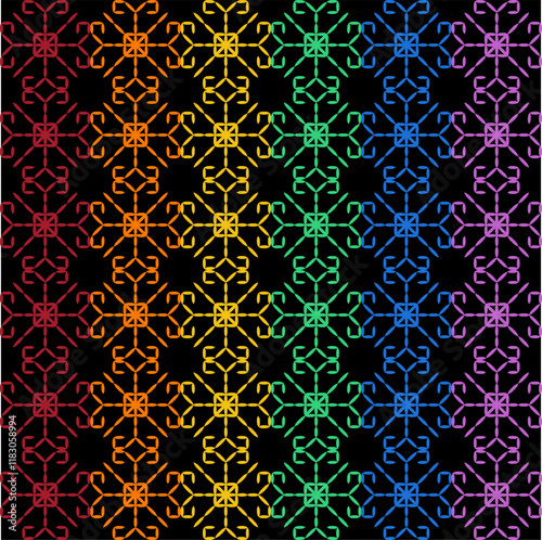 Kasuti india stitch embroidery needlework for fabric background paper wallpaper tiles seamless artwork simple geometric printed  pattern design