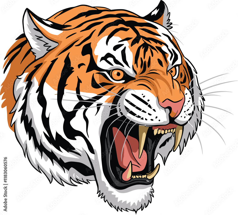 Roaring Fury: A Collection of Tiger Mascot and Emblem Vector Illustrations Roaring Fury: A Collection of Tiger Mascot and Emblem Vector Illustrations