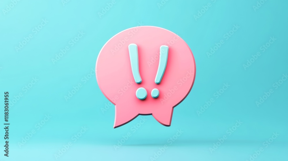 3d QA Speech bubble with question and exclamation mark icon. Talk message box with question sign. FAQ symbol concept. 3d rendering. Vector illustration 3d QA Speech bubble with question and exclamation mark icon. Talk message box with question sign. FAQ symbol concept. 3d rendering. Vector illustration