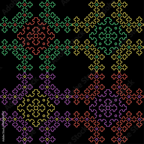 Kasuti india stitch embroidery needlework for fabric background paper wallpaper tiles seamless artwork simple geometric printed  pattern design