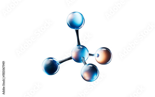 Fototapeta Naklejka Na Ścianę i Meble -  Molecule with biological and chemical concept, 3d rendering.