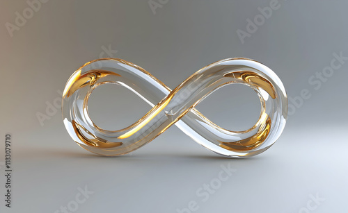 Glass Infinity Symbol:  A Representation of Eternity and Endless Possibilities photo