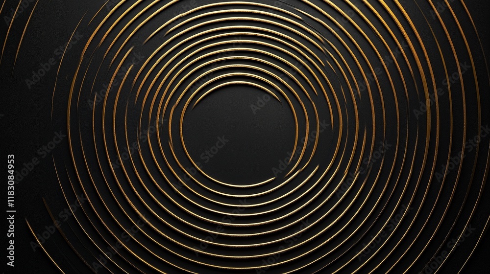 Minimalist Chinese New Year design with concentric golden circles on a dark canvas, with ample space for text. Minimalist Chinese New Year design with concentric golden circles on a dark canvas, with ample space for text.