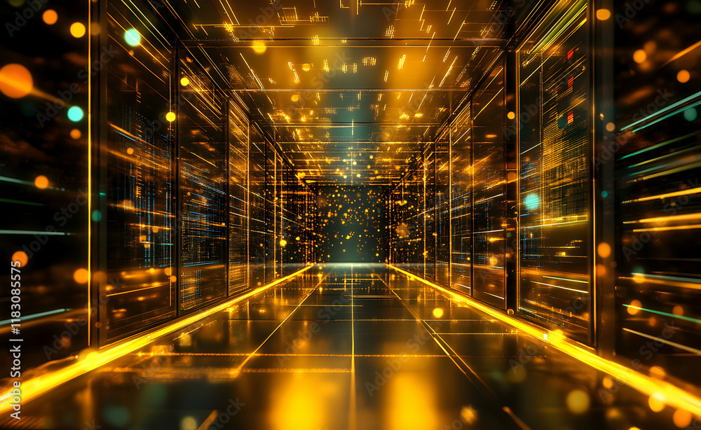 Golden Data Corridor: A Digital Realm of Information Golden Data Corridor: A Digital Realm of Information