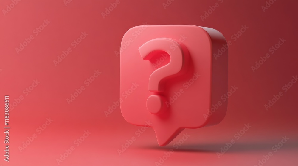 3d Speech bubble with question mark icon. Message box with question sign. FAQ symbol concept. 3d rendering. Vector illustration 3d Speech bubble with question mark icon. Message box with question sign. FAQ symbol concept. 3d rendering. Vector illustration