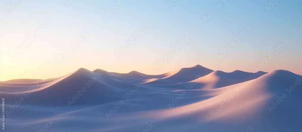 Soft pastel sunrise over rolling hills. Soft pastel sunrise over rolling hills.