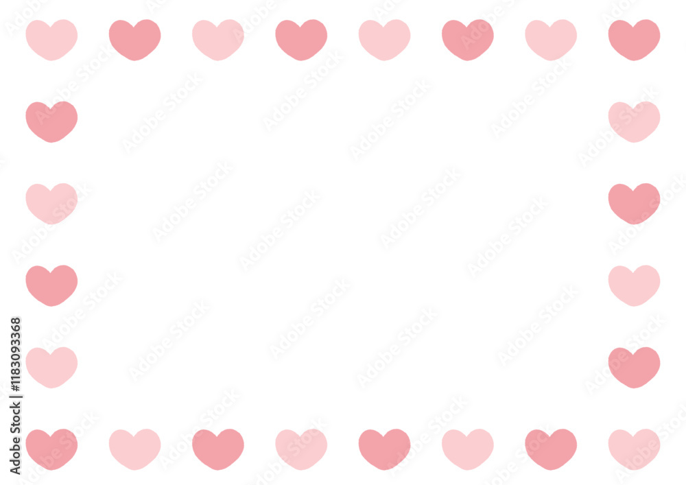 Cute Pink Heart Frame Background - Perfect for Valentine's Day Cute Pink Heart Frame Background - Perfect for Valentine's Day