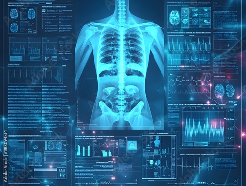 Layered Medical Data Visualizations with Analytical Suprematist Inspired Infographics photo