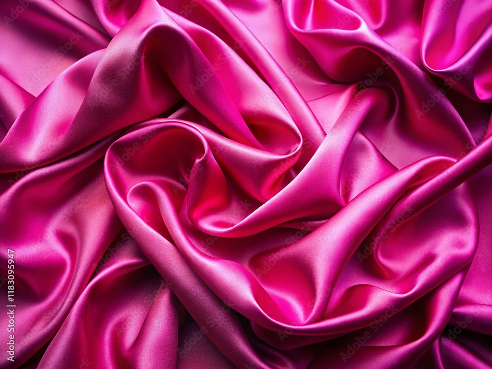Obraz premium Luxurious Pink Silk Fabric Texture: Elegant Draped Close-Up