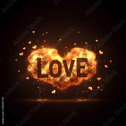 Explosive Love Passionate Heart Ablaze with Fiery Passion and Dynamic Energy