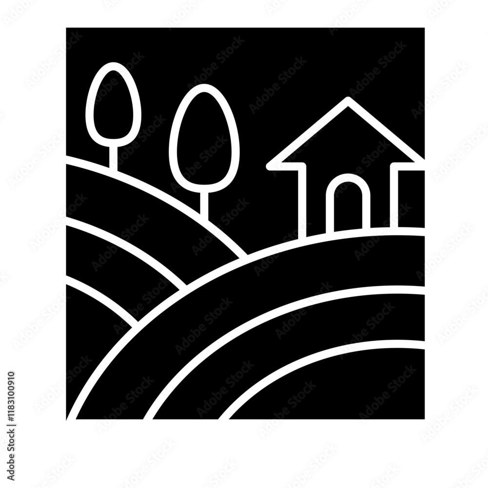 Obraz premium Farm house icon