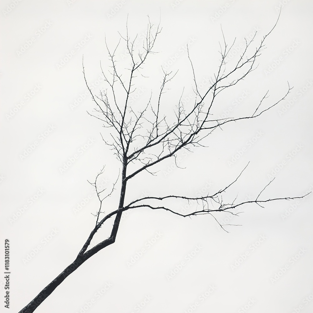 Stark Winter Tree: A Minimalist Nature Photograph Stark Winter Tree: A Minimalist Nature Photograph
