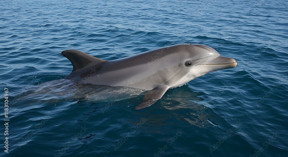 Fototapeta premium Dolphin Ocean Wildlife Marine Mammal Aquatic Animal Nature Sea Water Wildlife Photography