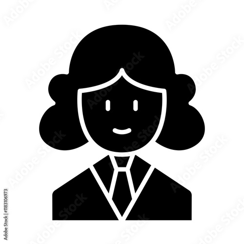 Woman lawyer icon