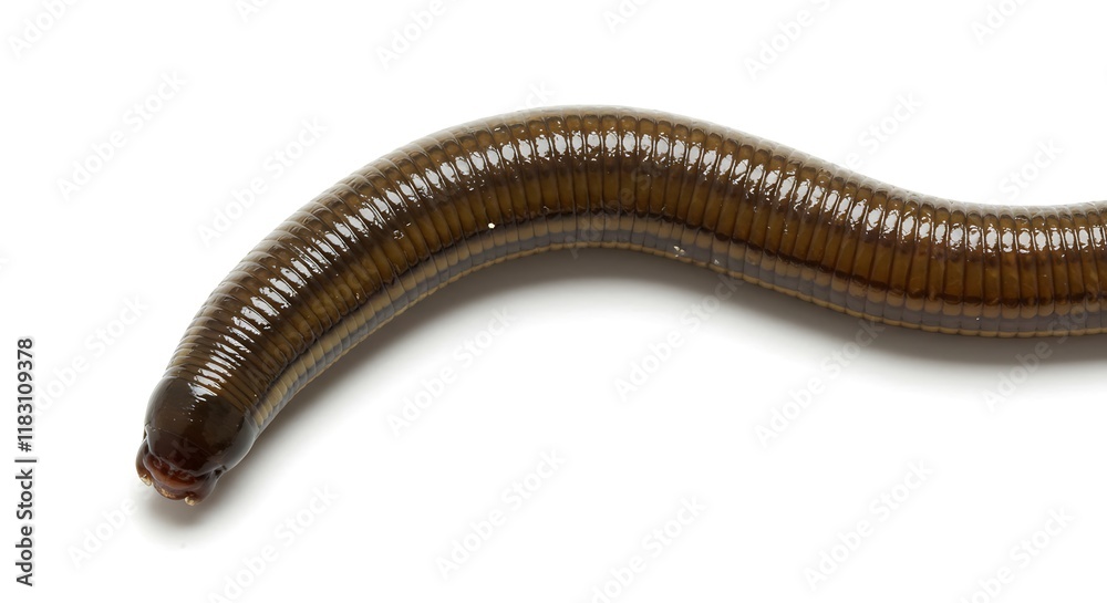 Aquatic Leech Close up Detailed Macro Photography of Medicinal Worm Aquatic Leech Close up Detailed Macro Photography of Medicinal Worm