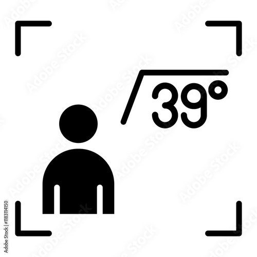 Fever icon in glyph style