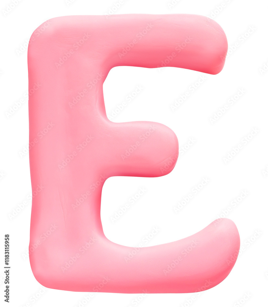 Letter E png pink clay alphabet, transparent background Letter E png pink clay alphabet, transparent background