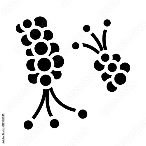 Virus icon in glyph style