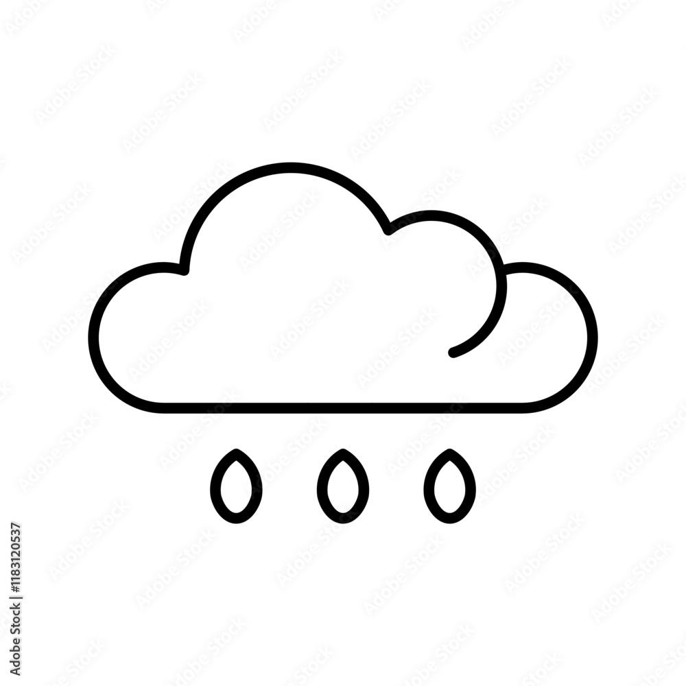 rain line icon
