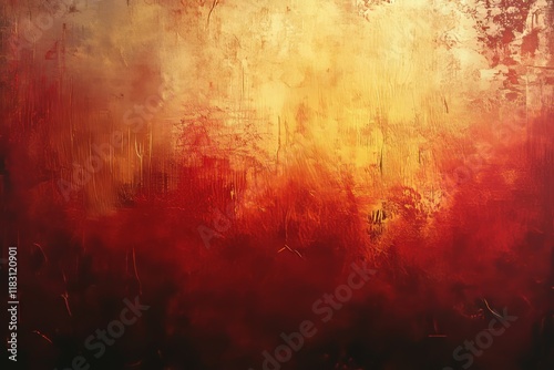 Glowing golden red gradient background, neon reflections texture, social media graphic, high contrast elements, Generative AI