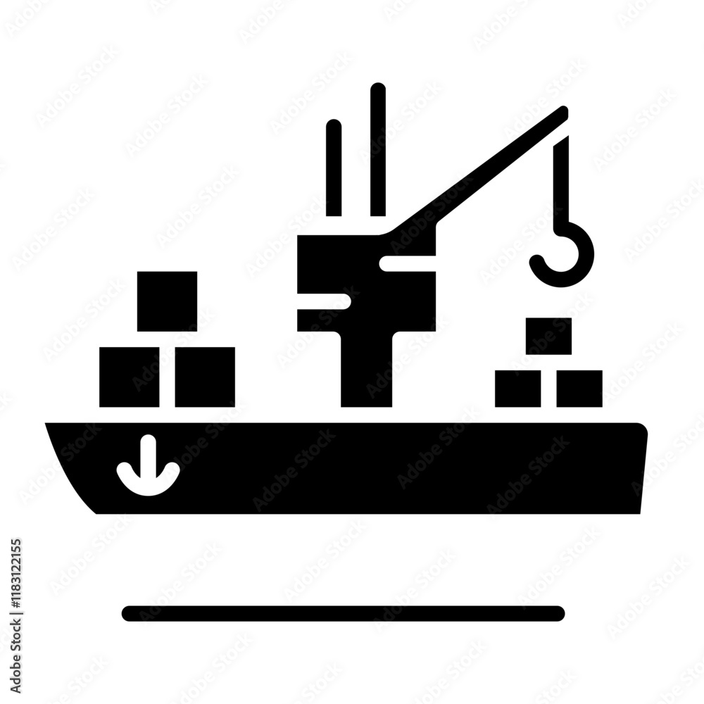 Shipping icon in glyph style Shipping icon in glyph style