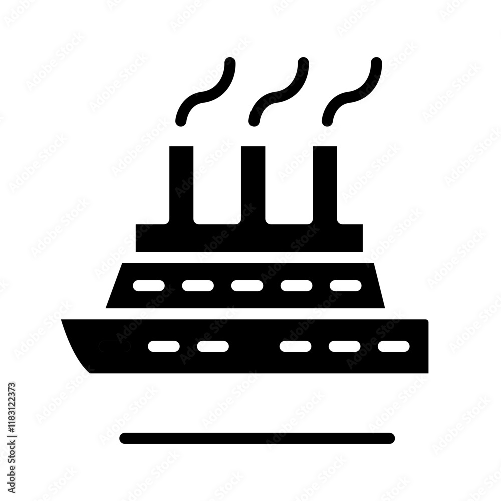 Obraz premium Cruise icon in glyph style