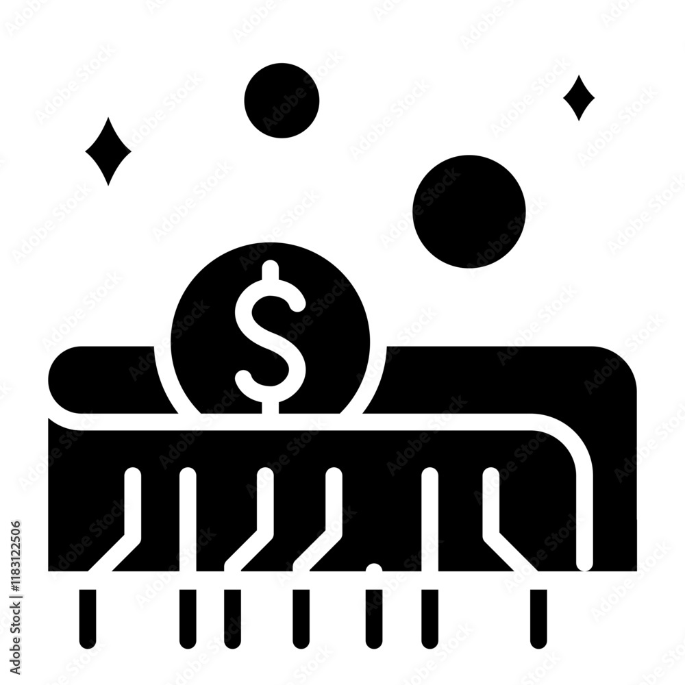 Digital wallet, e-wallet icon in glyph style Digital wallet, e-wallet icon in glyph style