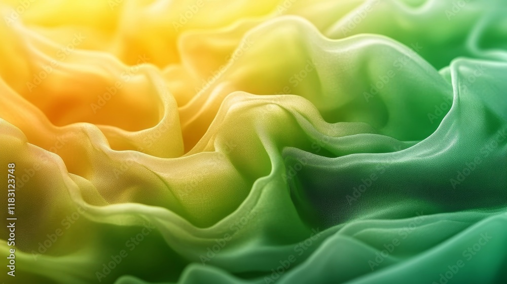 Fototapeta premium Glowing green yellow gradient background, dynamic shapes texture, mobile wallpaper, high contrast elements, Generative AI