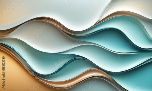 Wallpaper Mural Abstract turquoise bronze gradient background, smooth textures texture, mobile wallpaper, retro-inspired tones, Generative AI Torontodigital.ca