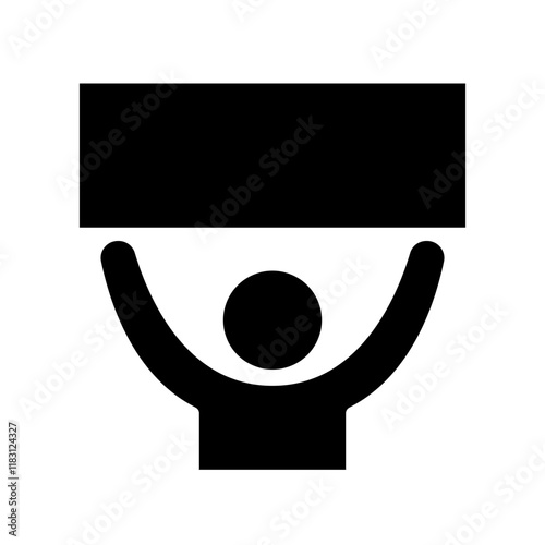 Protest icon in glyph style