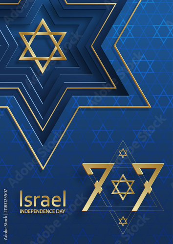 Happy Independence day of Israel card for festive 77 years