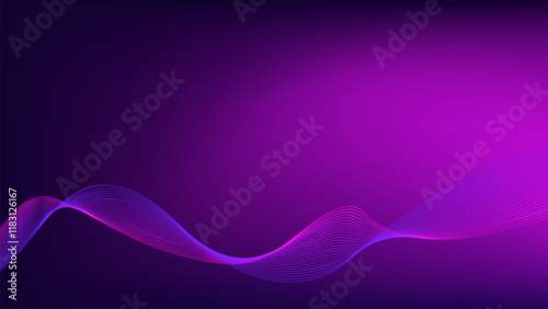 Purple wavy blended lines with purple pink gradient mesh abstract background