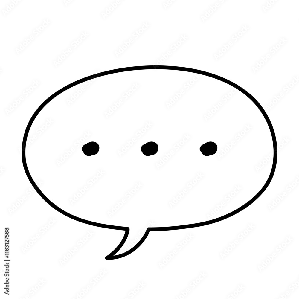 手書きのチャット 会話のベクターアイコン 手書きのチャット 会話のベクターアイコン