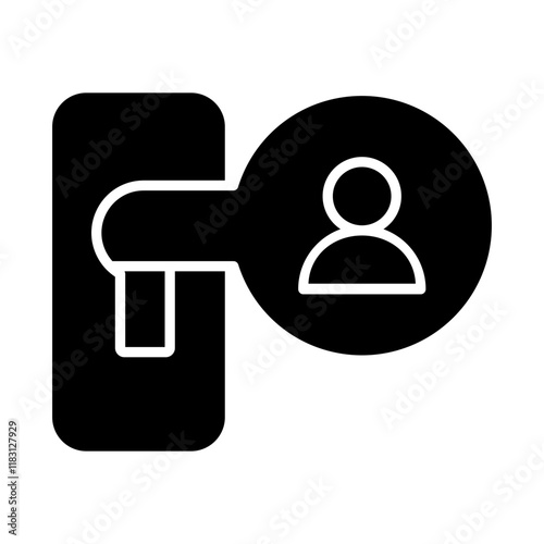 Introvert icon in glyph style