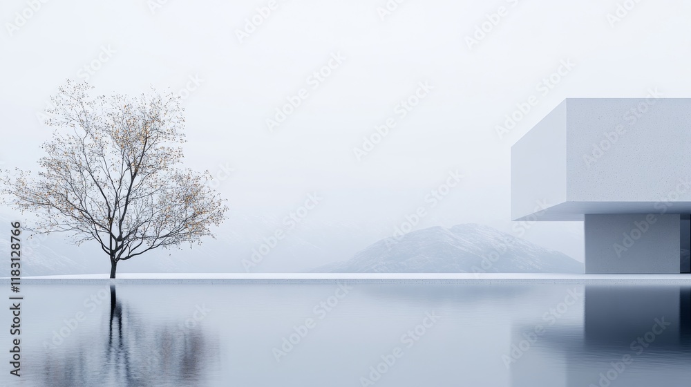 Fototapeta premium trees in the fog