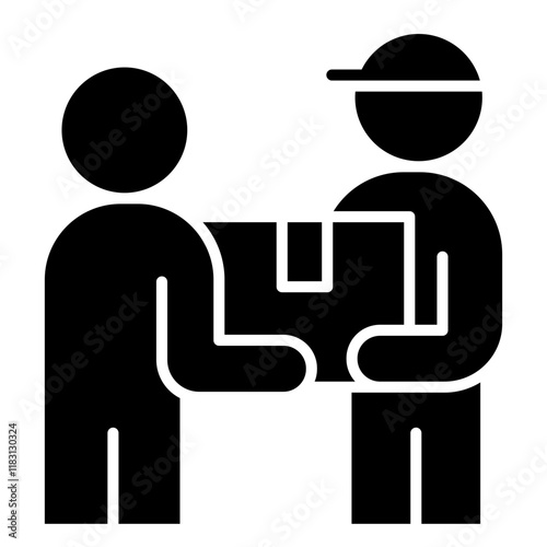 Delivery service icon in glyph style