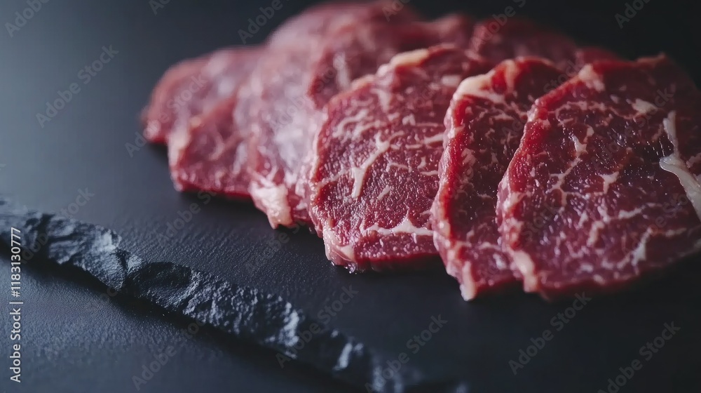 a detailed and appetizing image of a raw piece of rump steak placed on a rustic wooden cutting board a detailed and appetizing image of a raw piece of rump steak placed on a rustic wooden cutting board