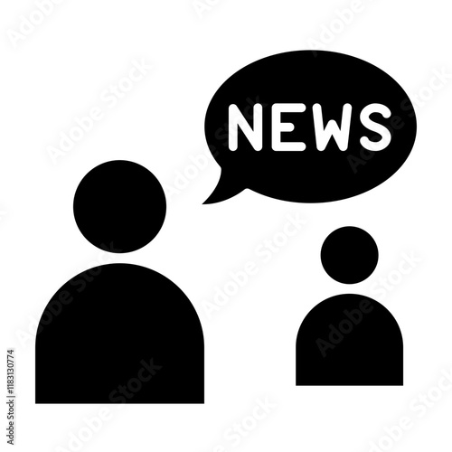 News icon in glyph style