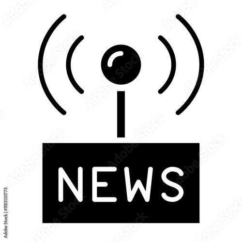 On air icon in glyph style