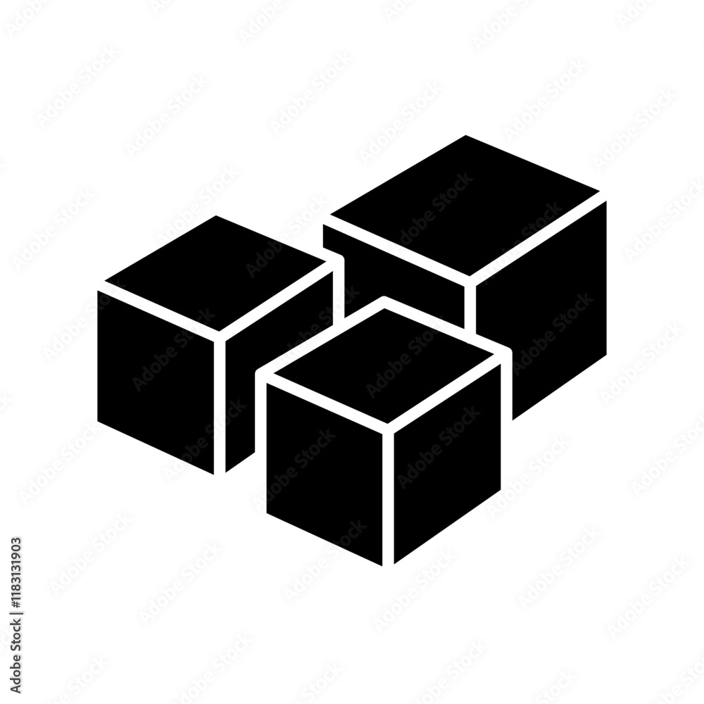 Box icon in glyph style Box icon in glyph style