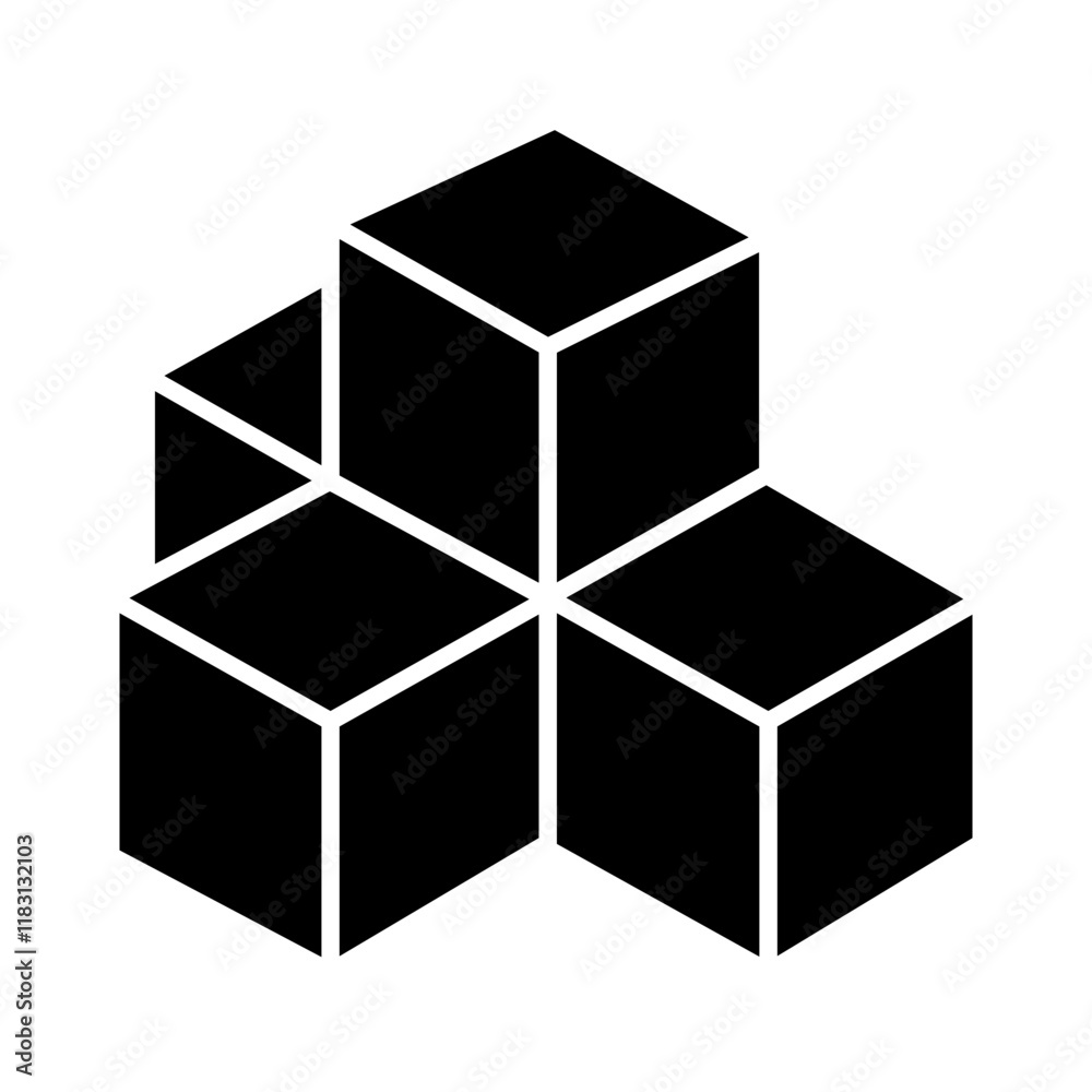 Box icon in glyph style Box icon in glyph style