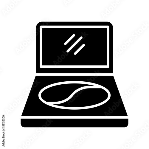 Brush on icon in glyph style