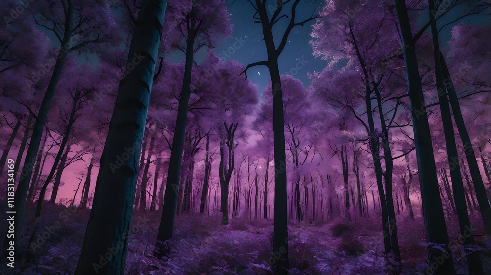 Fototapeta premium forest in the fog