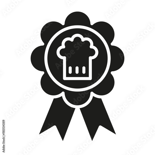 Chef recommend icon in glyph style