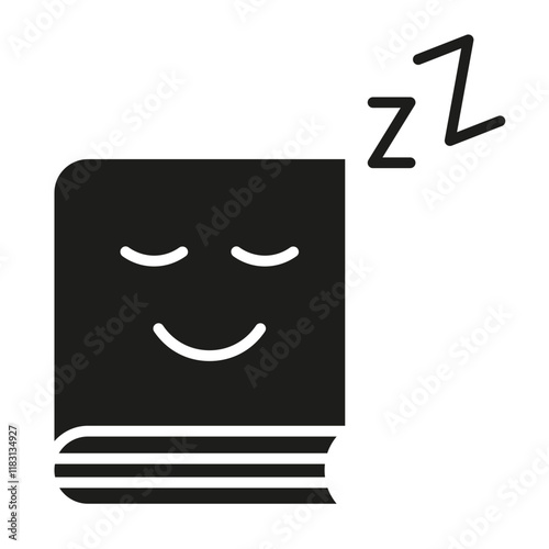 Sleeping icon in glyph style