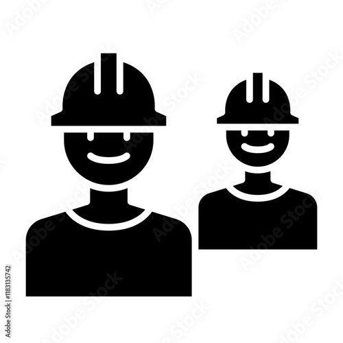 Worker icon in glyph style