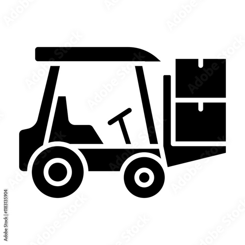 Forklift icon in glyph style