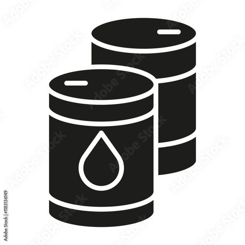 Barrel icon in glyph style